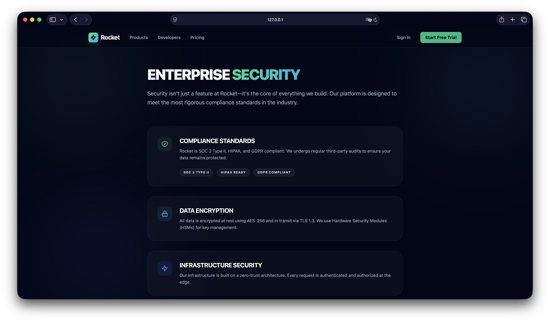 Rocket. - SAAS Security Template